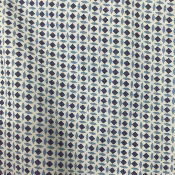 Tallia Navy Lavender Geometric Print Button Down Shirt Size Large 16.5" Classic - Picture 6 of 9